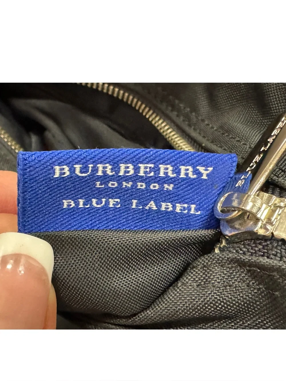 Burberry Blue Label Tote Bag with Plaid Trim - Picture 9 of 9